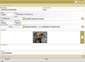 Anagrafica animale